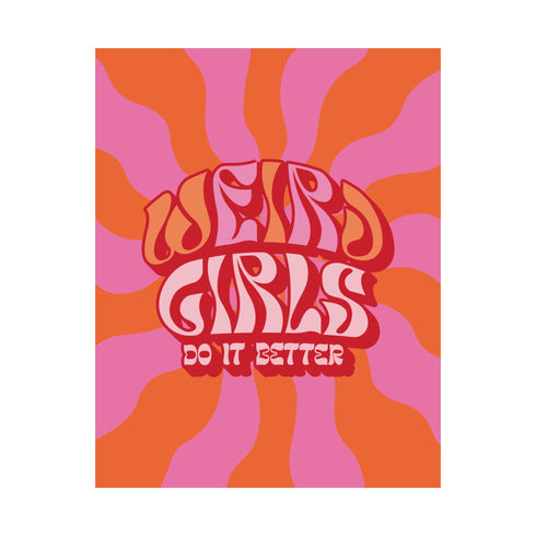 Weird Girls Retro Poster